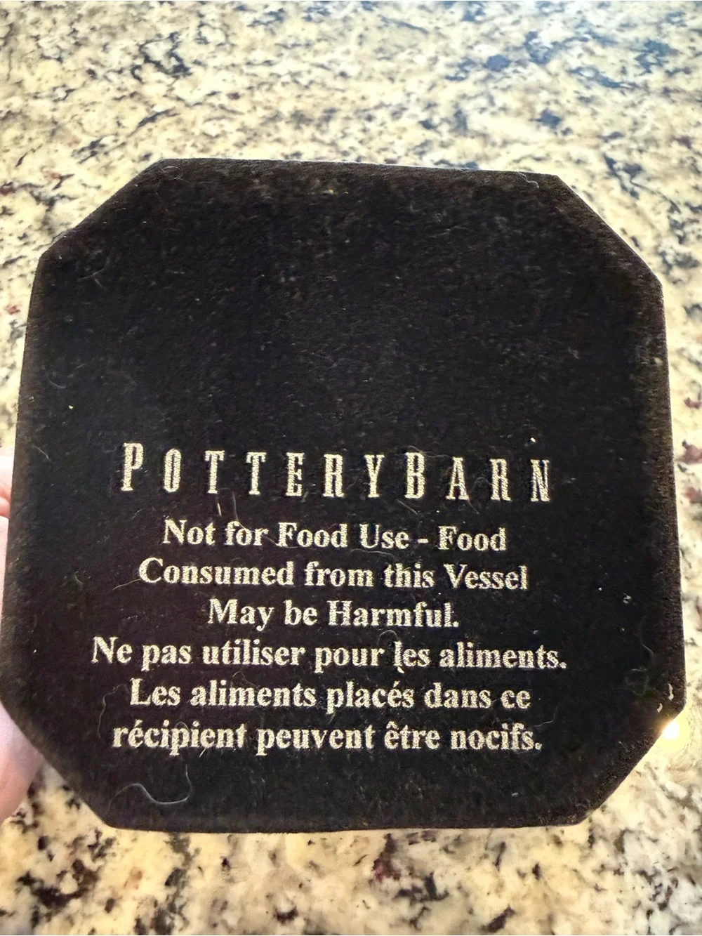 Pottery Barn octagonal bowl